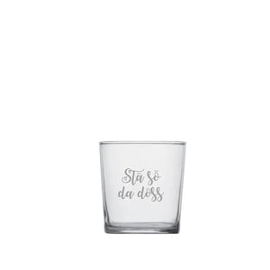 Tumbler con scritta Sta So da Doss